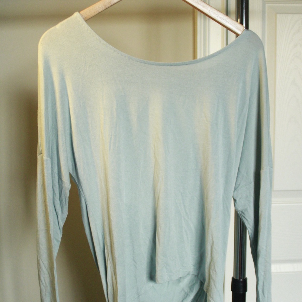 BCBG Generation Sea Foam Slouchy Tee w/ Open Back